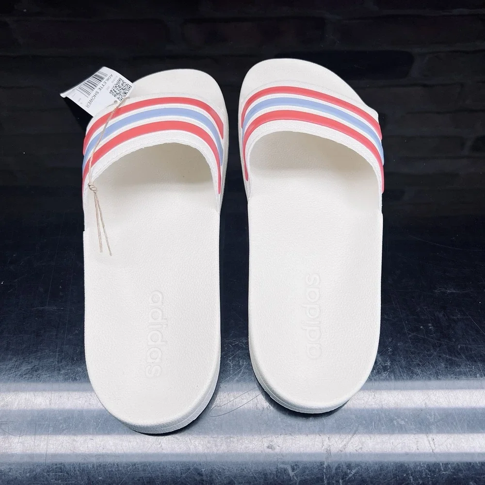 Unisex Size Mens 10 adidas Adilette Shower Slide Sandals Beige Cream Red Blue